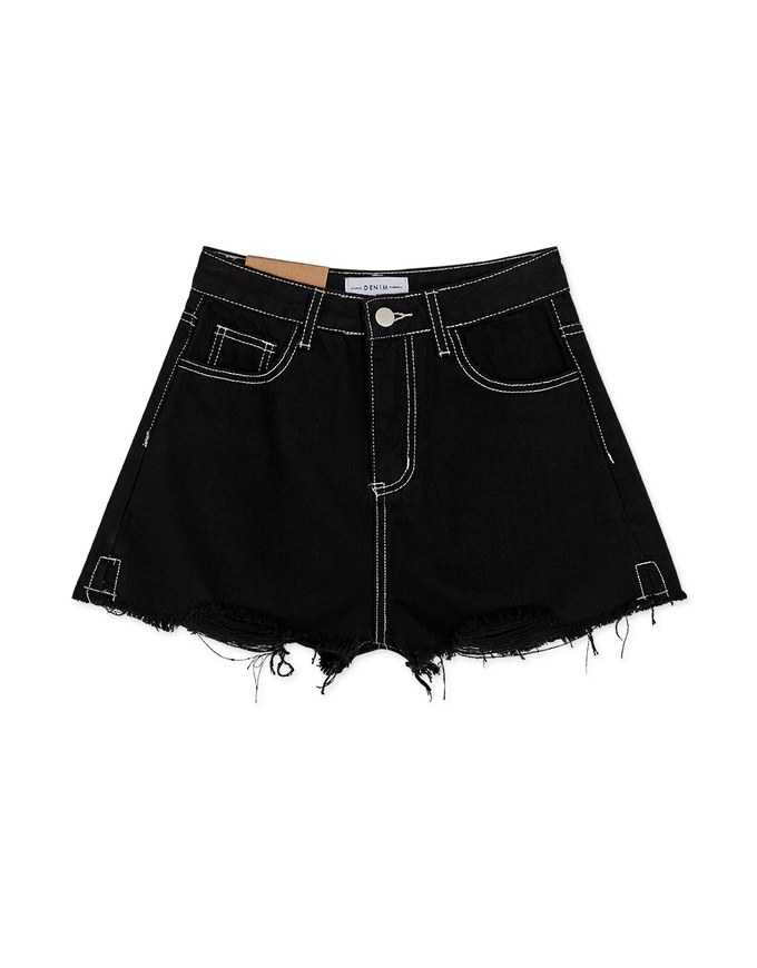 Iconic Seamline Ripped Shorts