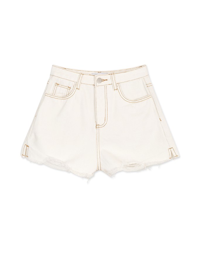 Iconic Seamline Ripped Shorts