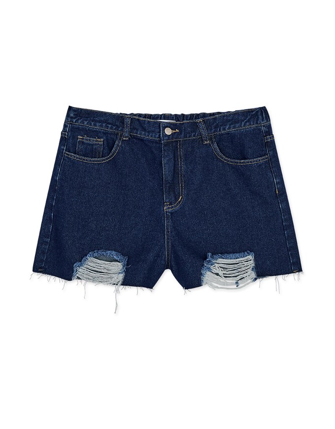 Casual Chic Ripped Denim Jeans Shorts