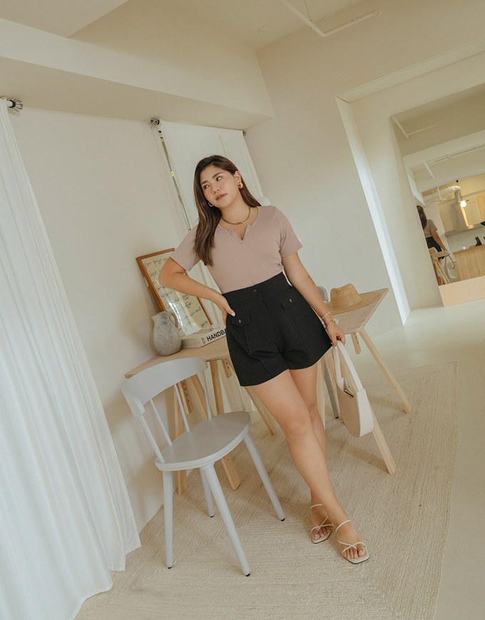 Casual Cooling High Waisted Pleated Short