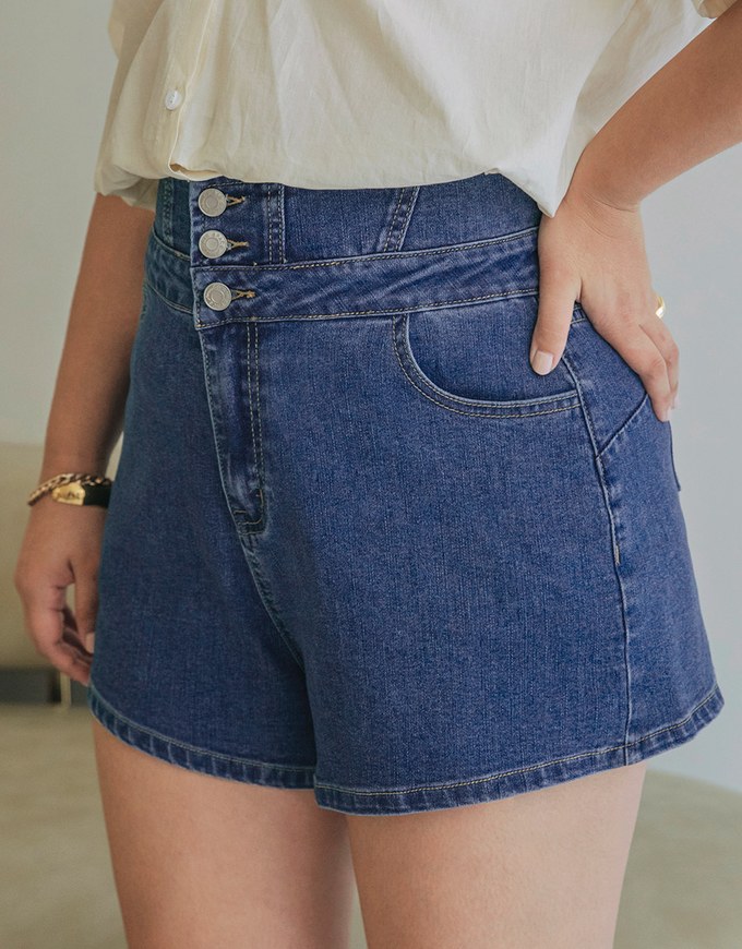 【Den!m LITE】Breezy Cooling No Filter Shape-Up Slimming Denim Shorts