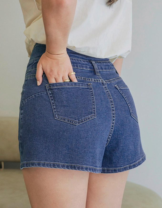 【Den!m LITE】Breezy Cooling No Filter Shape-Up Slimming Denim Shorts