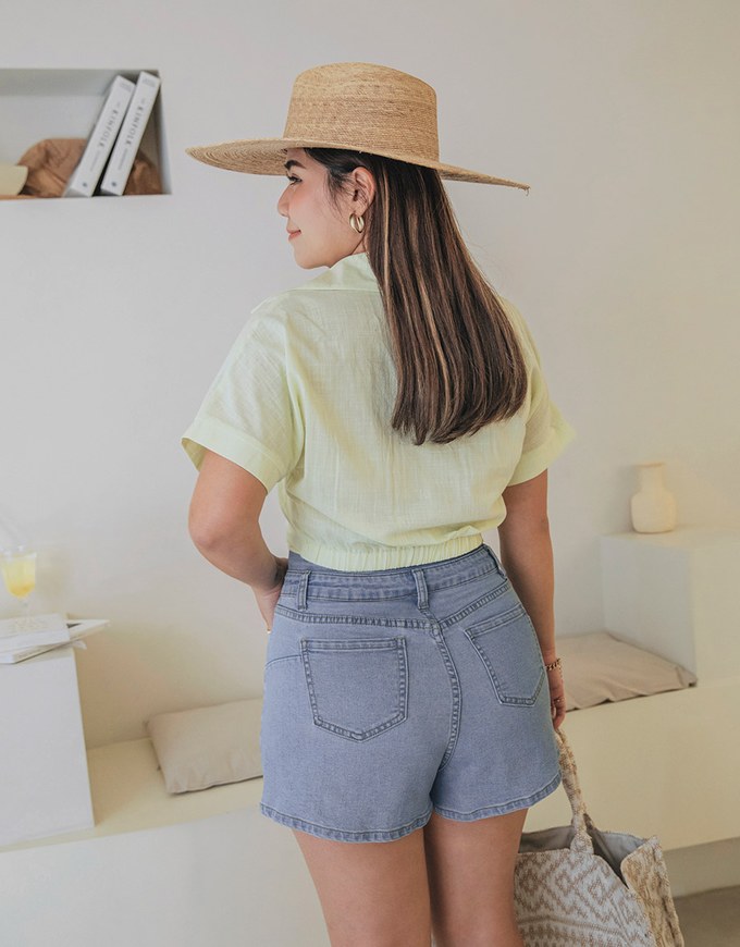【Den!m LITE】Breezy Cooling No Filter Shape-Up Slimming Denim Shorts