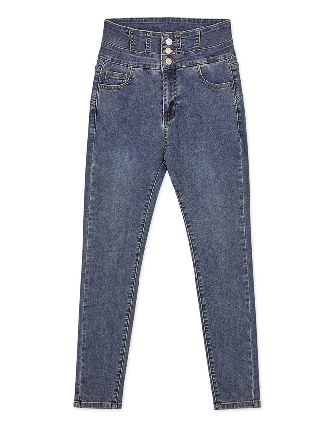【Den!m LITE】Breezy Cooling No Filter Shape-Up Slimming Skinny-Fit Denim Jeans Pants