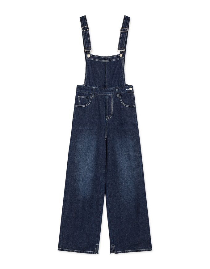 Casual Street Style Suspender Denim Jeans Pants