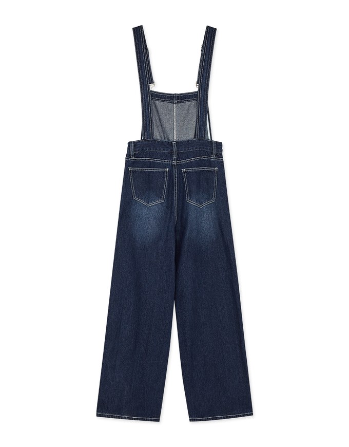 Casual Street Style Suspender Denim Jeans Pants
