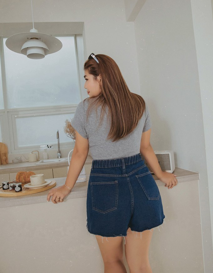 Denim Jeans Shorts With Drawers