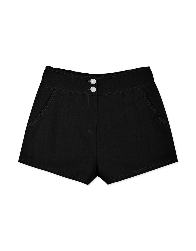 High Waisted Double Button Shorts