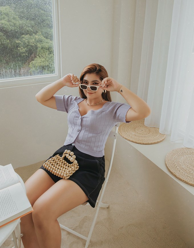 High Waisted Double Button Shorts
