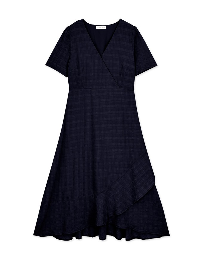 Sweet Sultry Textured Ruffled Maxi Dress
