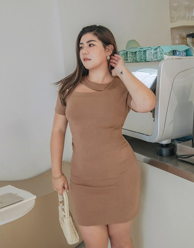 Sensual One-Shoulder Cut-Out Mini Dress