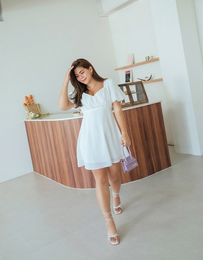 Sweet Sultry Puff Sleeve Mini Dress