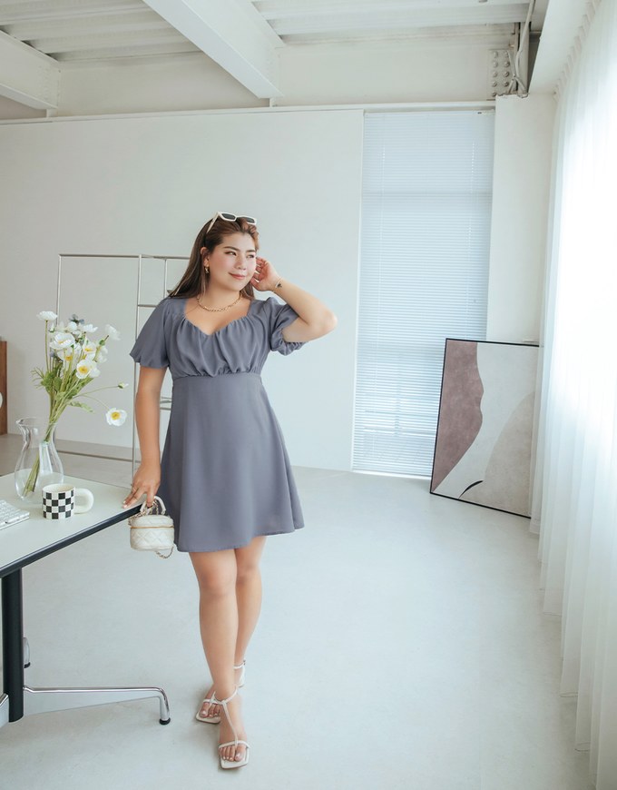Sweet Sultry Puff Sleeve Mini Dress