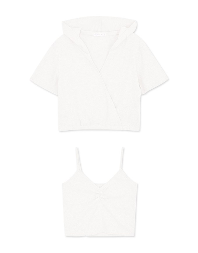 Casual Chic Two-Piece Hoodie Crop Top