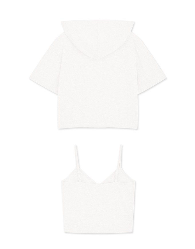 Casual Chic Two-Piece Hoodie Crop Top
