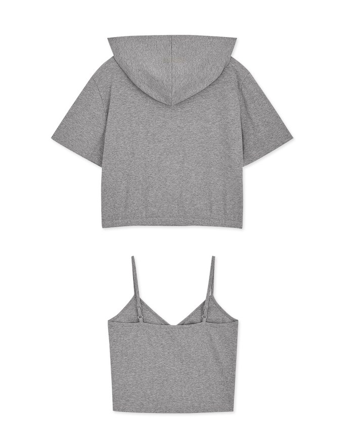 Casual Chic Two-Piece Hoodie Crop Top