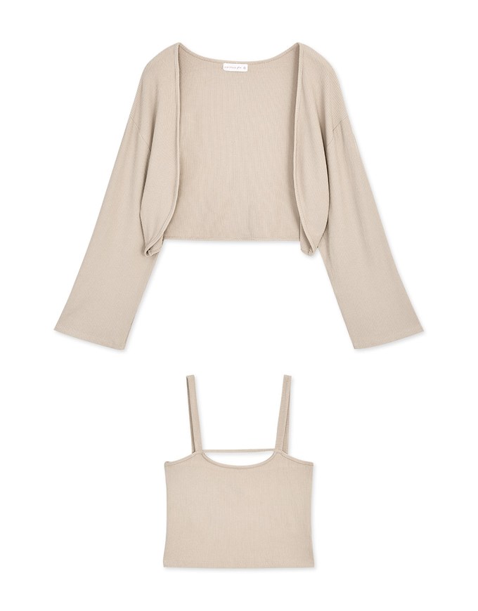 Elevated Detailing Cut Out Two Piece Crop Top