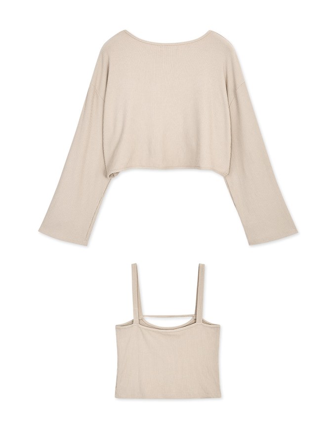 Elevated Detailing Cut Out Two Piece Crop Top