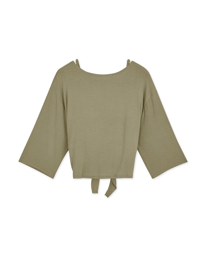 Scrunch Cami Top & Ribbon Cardigan Set Wear