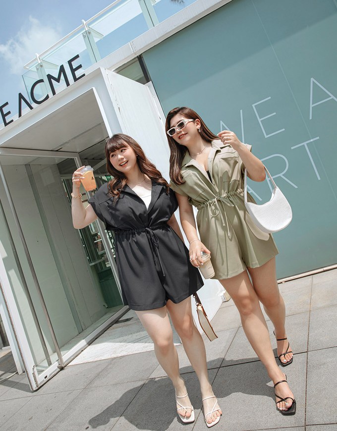 Casual Chic Drawstring Playsuit
