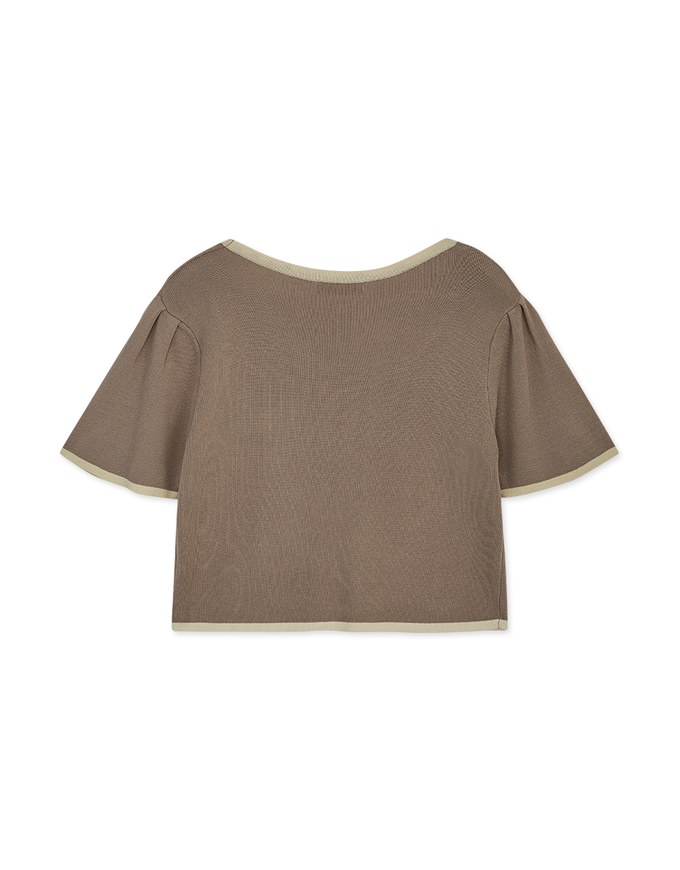 Finest Minimalistic Two-Tone Knit Top