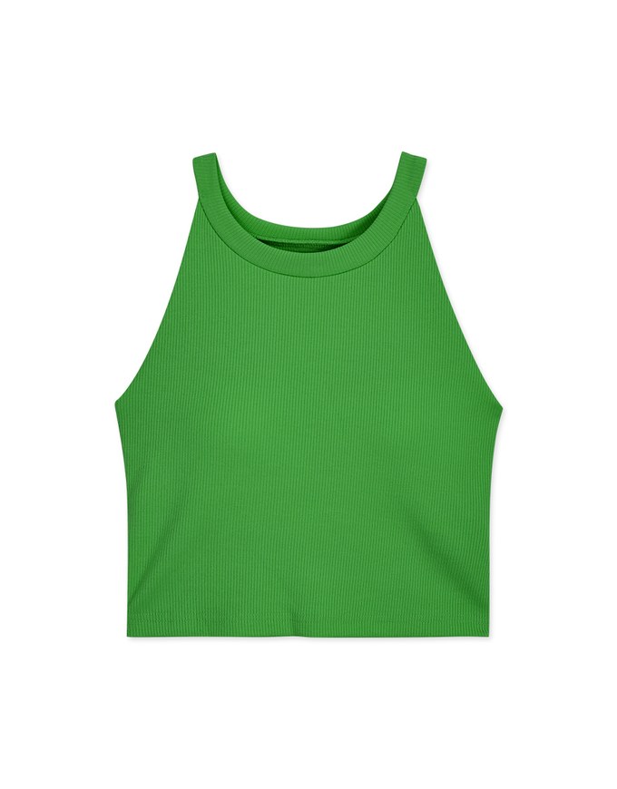 【Vacanza】Soigné Halter Knit Top (With Padding)