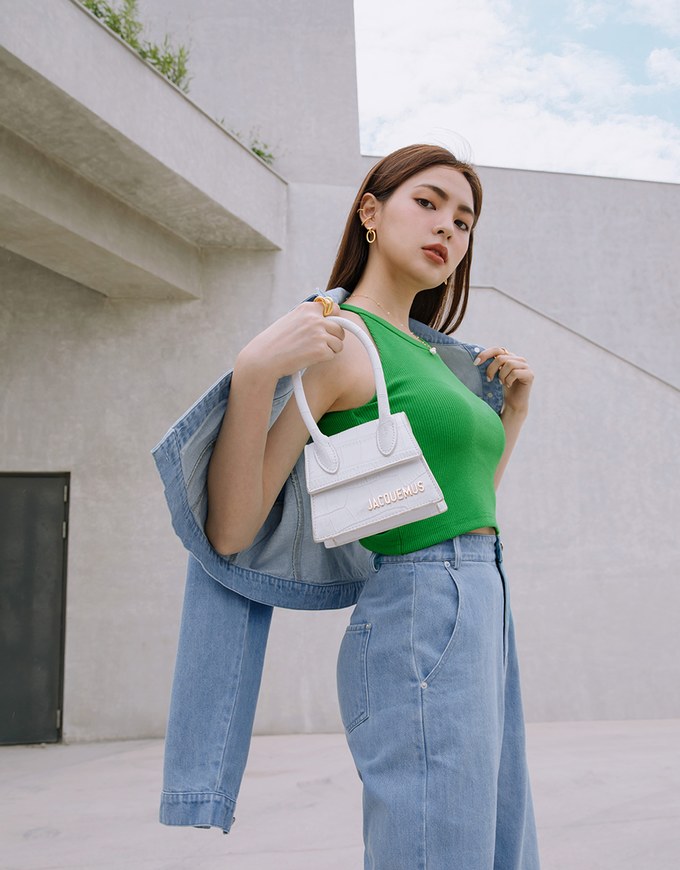【Vacanza】Soigné Halter Knit Top (With Padding)