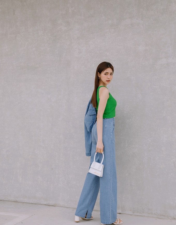 【Vacanza】Soigné Halter Knit Top (With Padding)