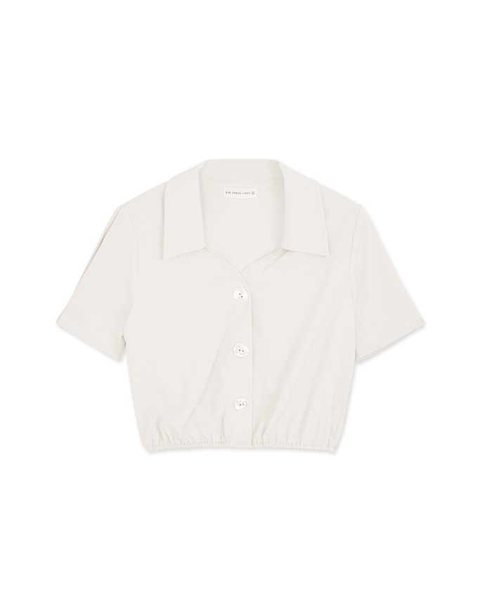 Sleeve Pleated Details Under The Shrunken Waist Shirt
