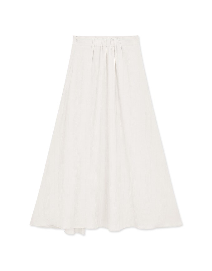 Irregular Layered Slit Flowy Maxi Skirt