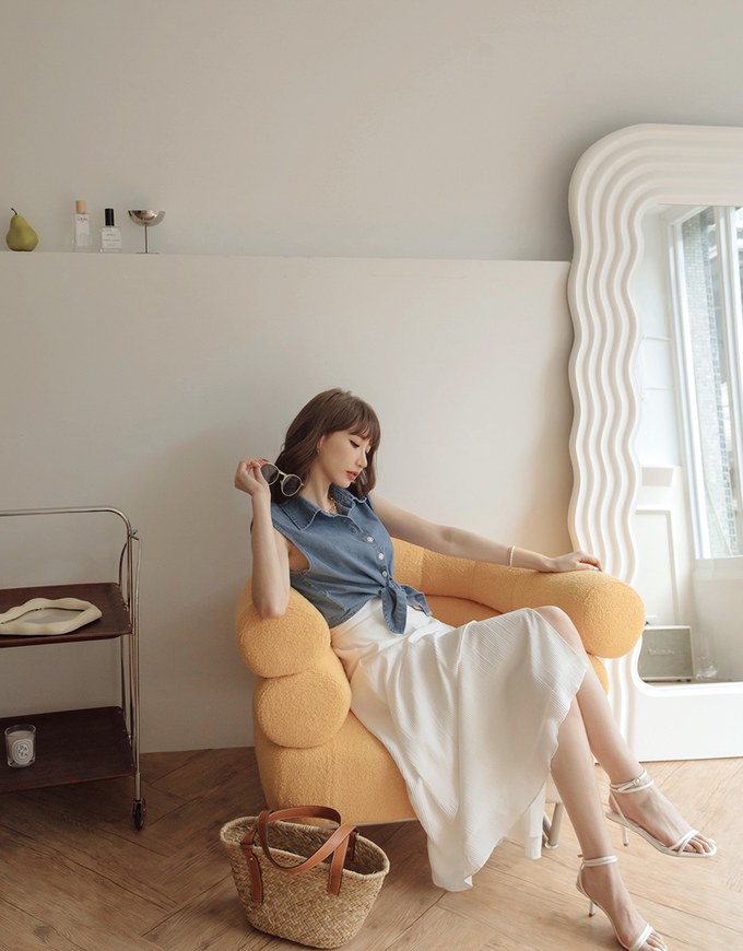 Irregular Layered Slit Flowy Maxi Skirt