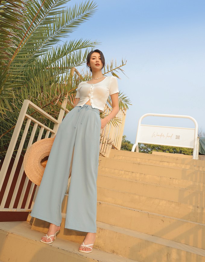 Cooling CEO Tie-Ribbon Slimming Suit Straight Pants