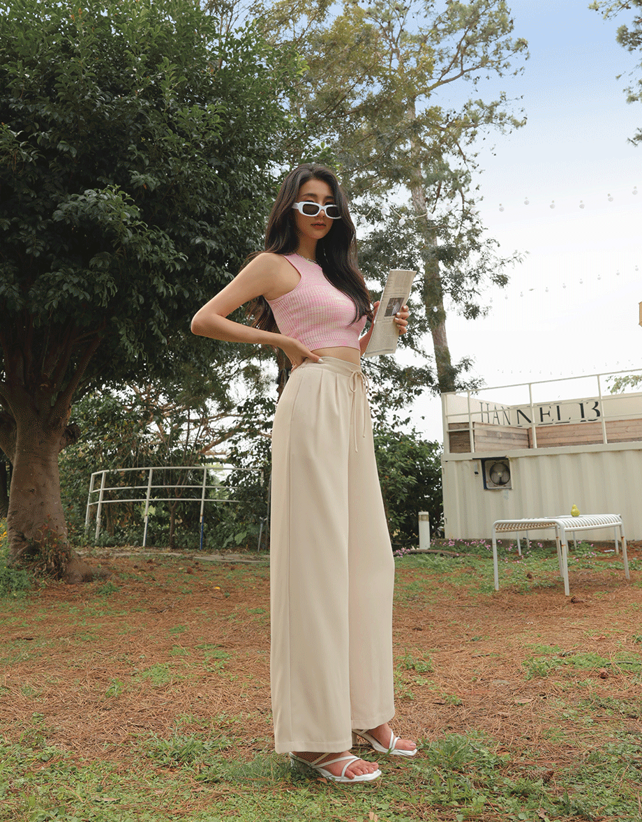 Cooling CEO Tie-Ribbon Slimming Suit Straight Pants