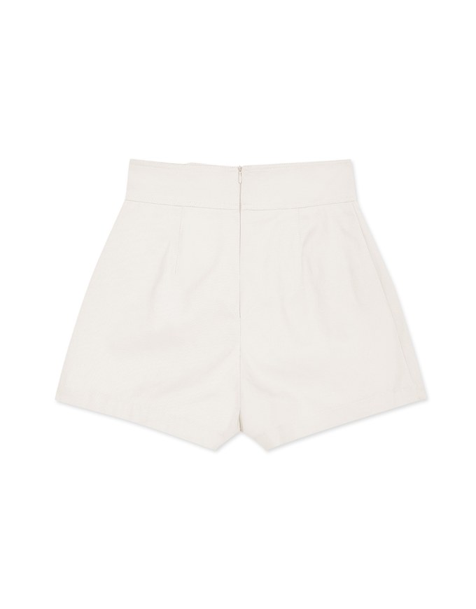 Bias-Cut Buttoned A-Line Skorts
