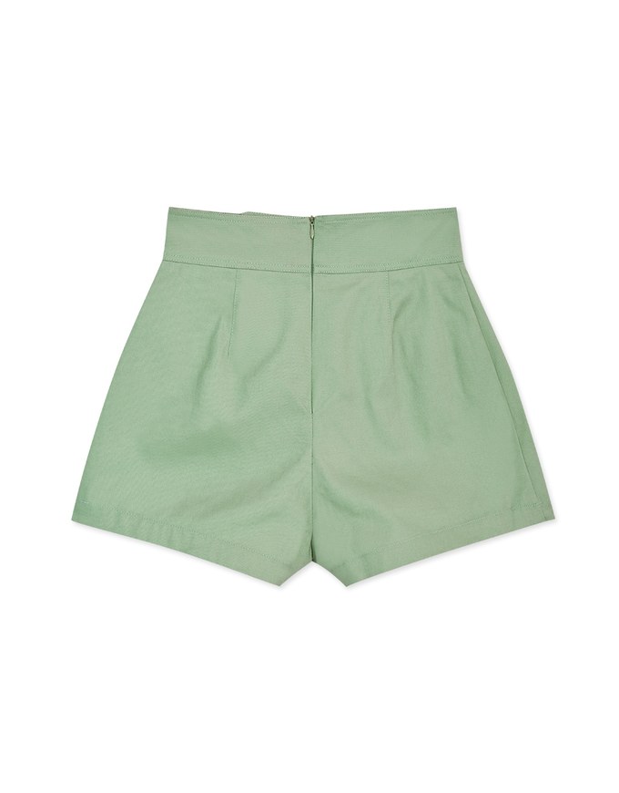 Bias-Cut Buttoned A-Line Skorts