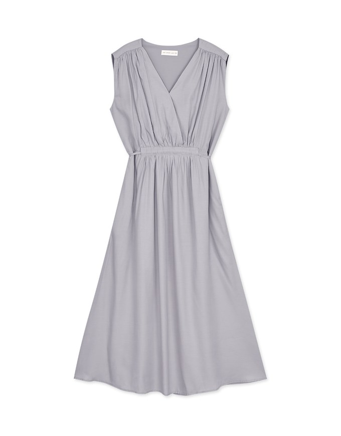 Ethereal Tie-Back Scrunch Sleeveless Maxi Dress