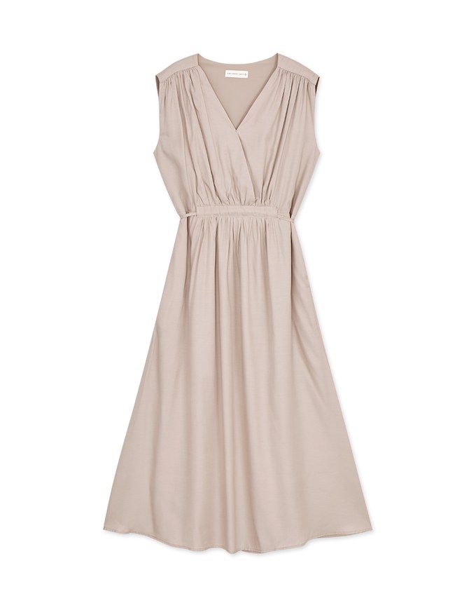 Ethereal Tie-Back Scrunch Sleeveless Maxi Dress