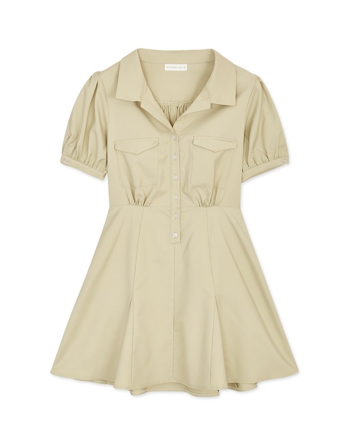 Feminine Aesthetic Mini Shirt Dress