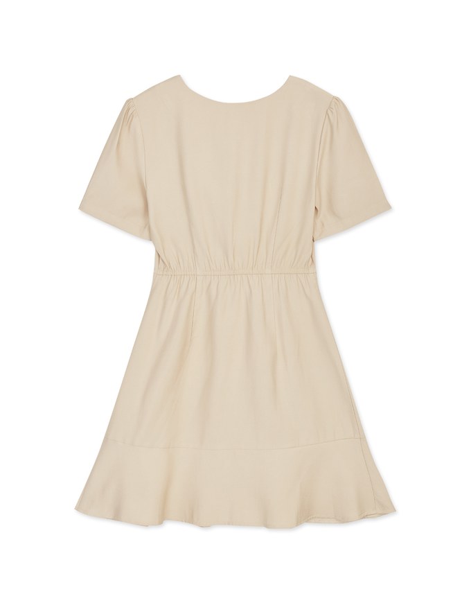 Double Ruffled Splice MIni Dress