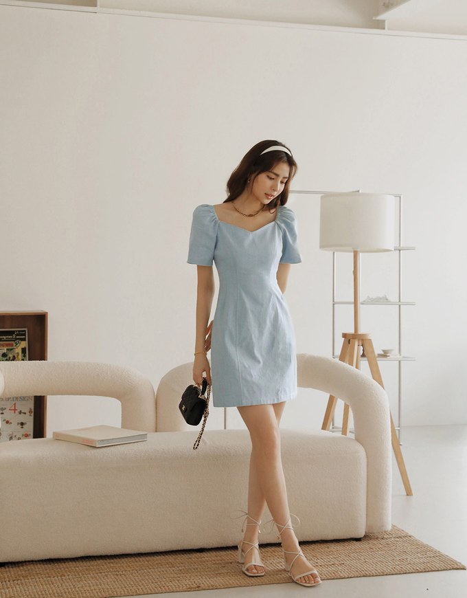 Retro Tailored Cutline Mini Dress