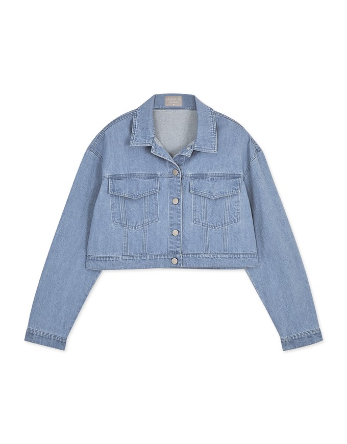 【Vacanza】Modern Chic Denim Jeans Crop Blazer Jacket