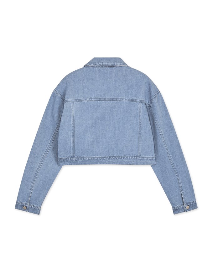 【Vacanza】Modern Chic Denim Jeans Crop Blazer Jacket
