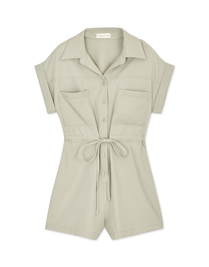 Casual Chic Drawstring Playsuit