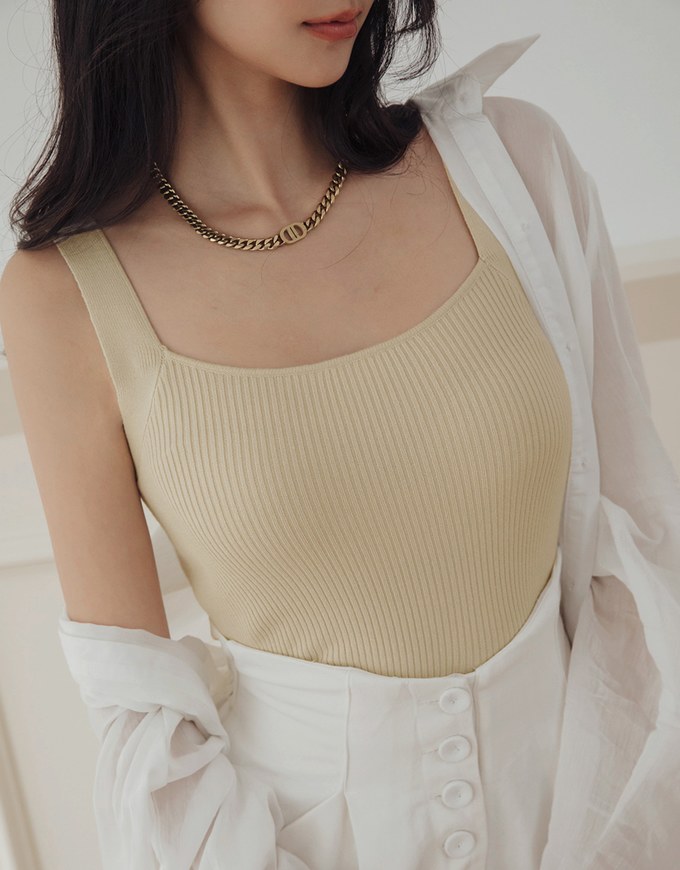 Minimalist Staple Knit Tank Top