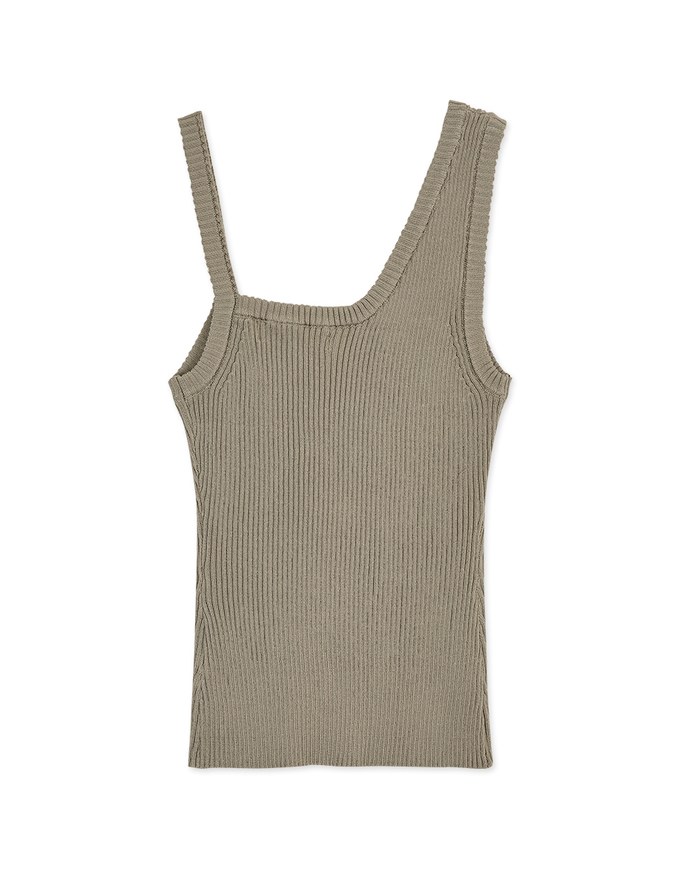 Understated Elegant Asymmetric Knit Tank Top