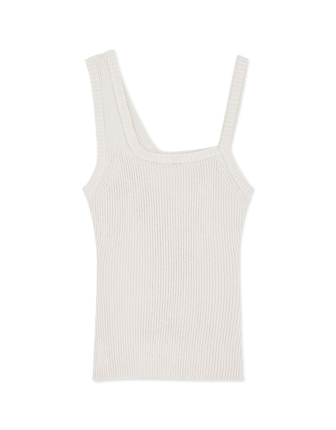 Understated Elegant Asymmetric Knit Tank Top
