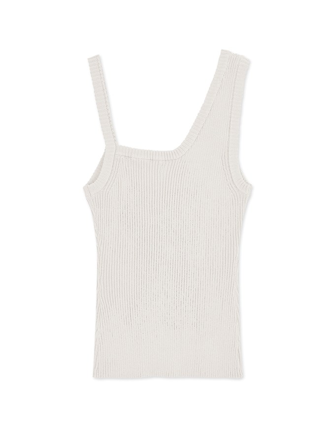 Understated Elegant Asymmetric Knit Tank Top