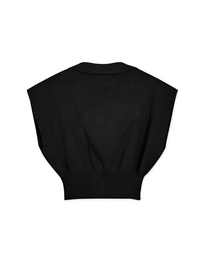 Wide Shoulder Lapel Cinched Waist Knit Top