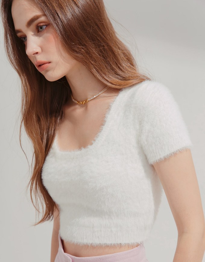 Soft Faux Mink Crop Top