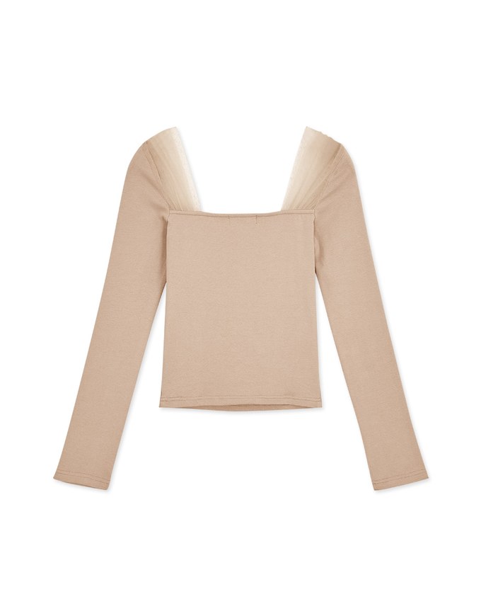 Square Neck Patchwork Crop Top